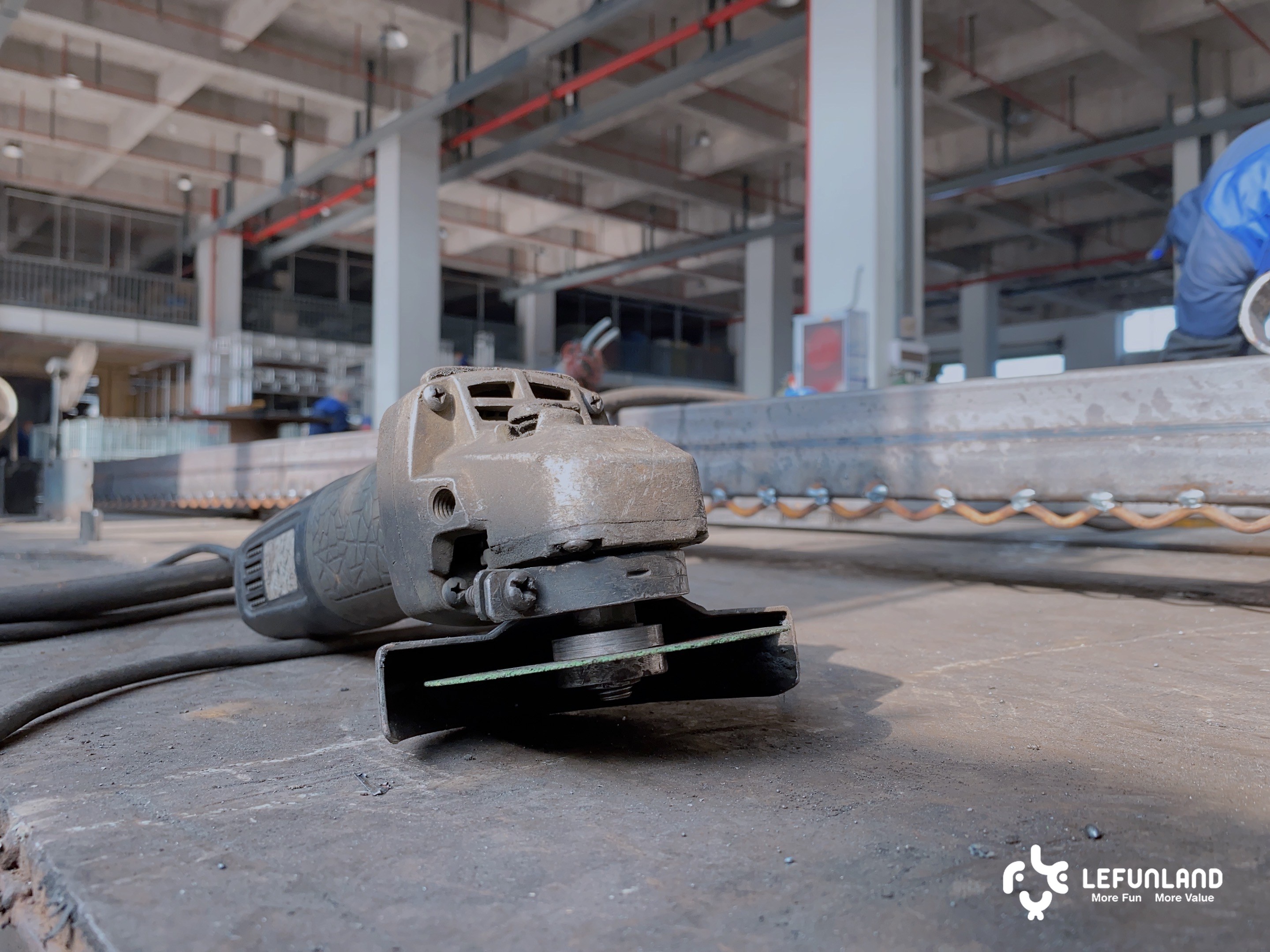 Indoor playground steel structure and material construction detail