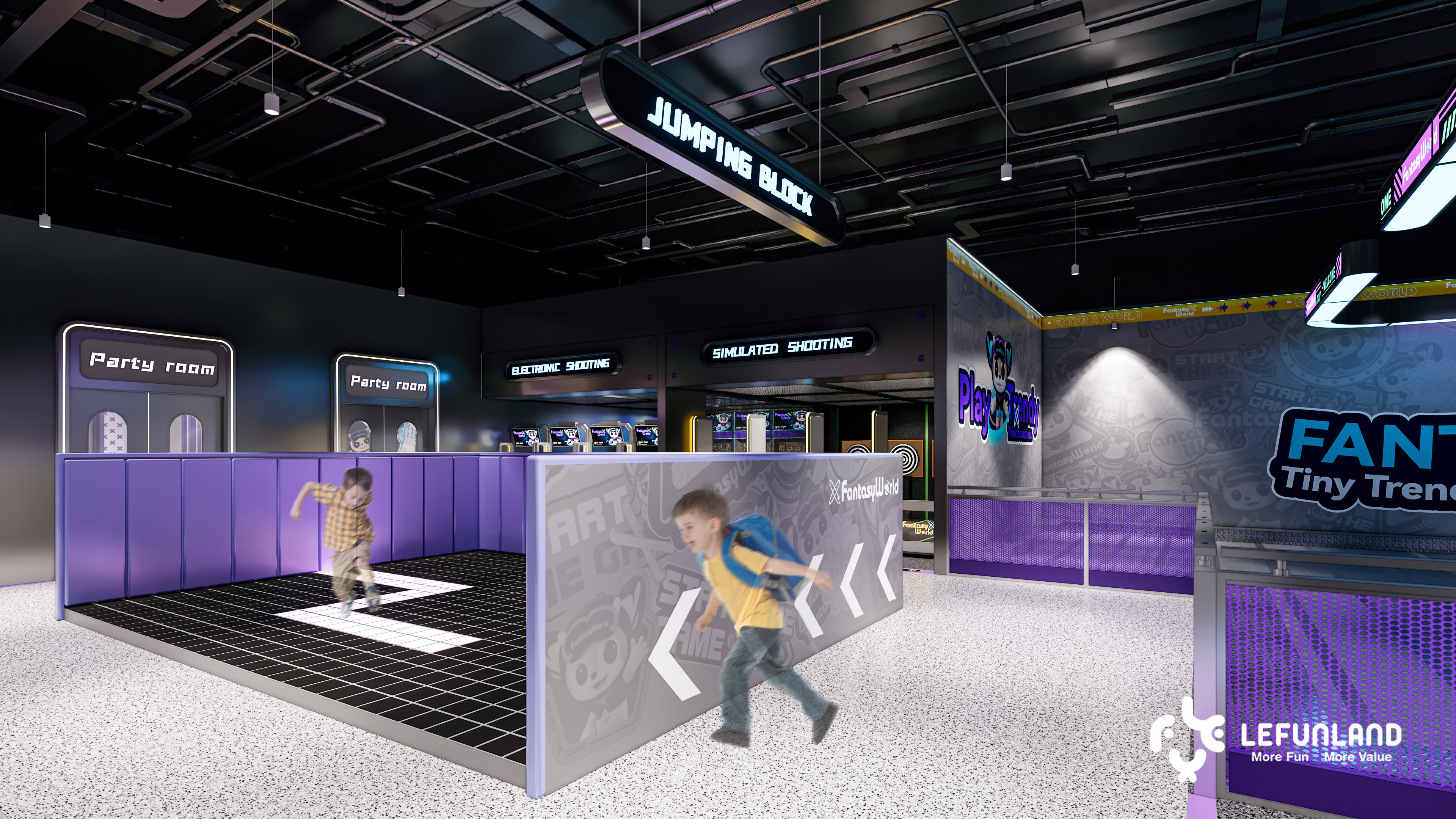 Indoor playground layout and custom equipment design planning