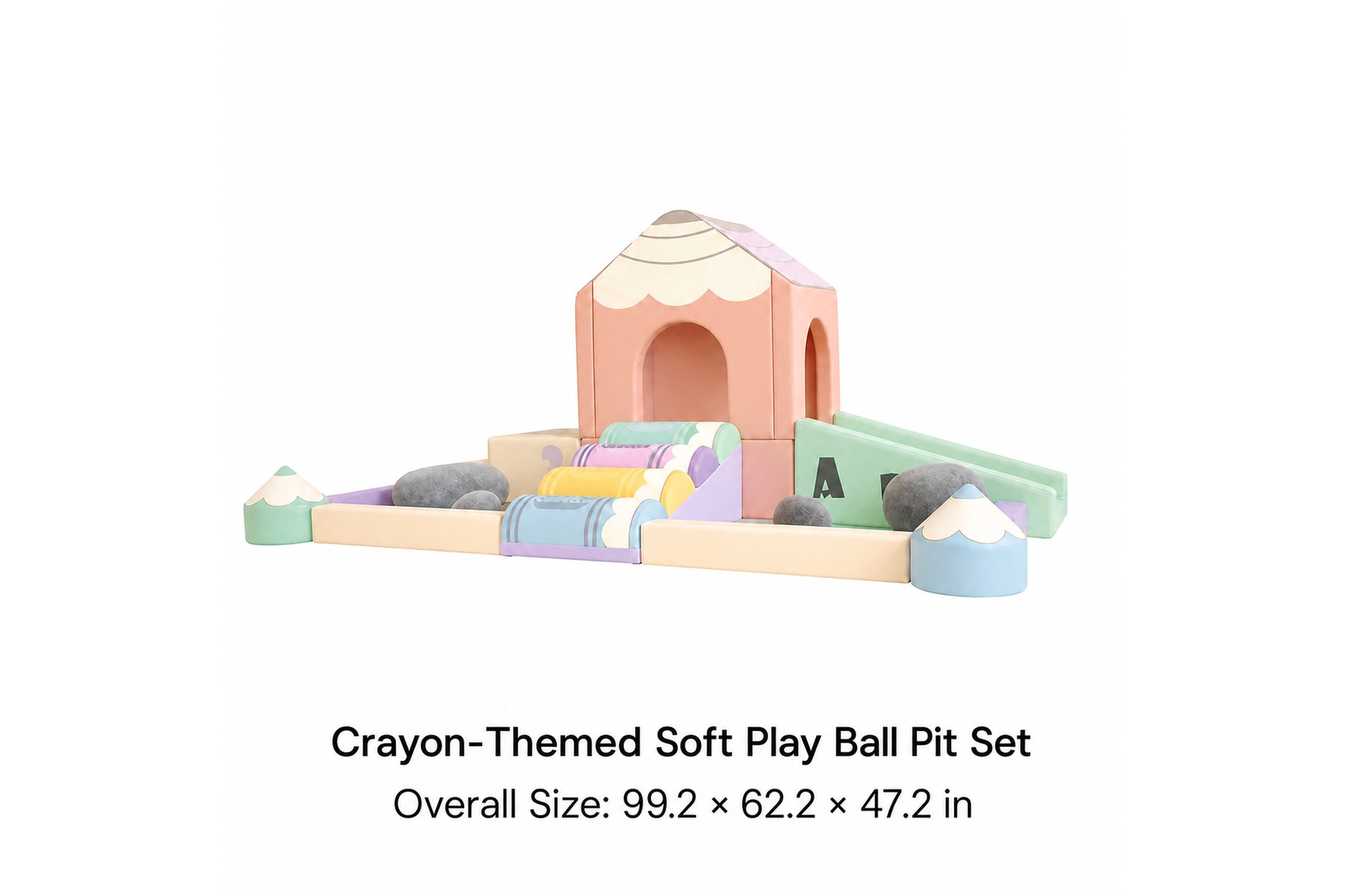 Crayon-Themed Soft Play Ball Pit Set